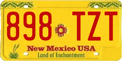 NM license plate 898TZT