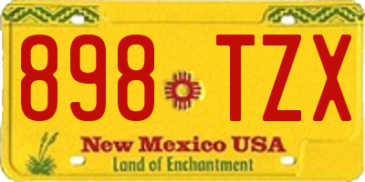 NM license plate 898TZX