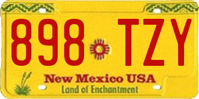 NM license plate 898TZY