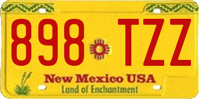 NM license plate 898TZZ