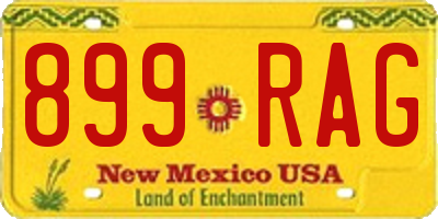 NM license plate 899RAG