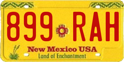 NM license plate 899RAH