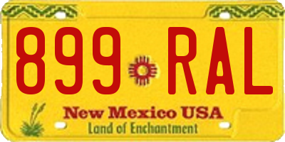 NM license plate 899RAL