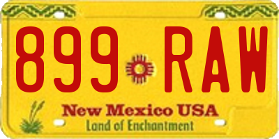 NM license plate 899RAW