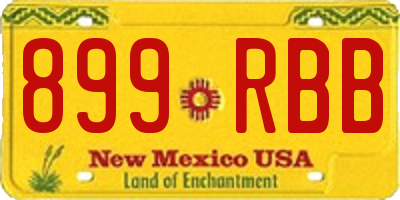 NM license plate 899RBB