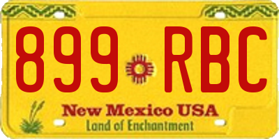 NM license plate 899RBC