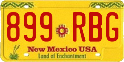 NM license plate 899RBG