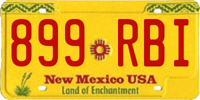 NM license plate 899RBI