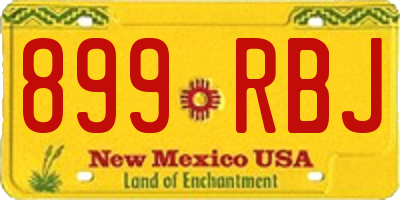 NM license plate 899RBJ