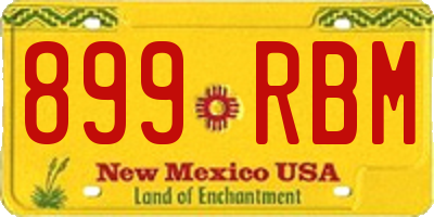 NM license plate 899RBM