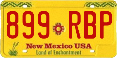 NM license plate 899RBP