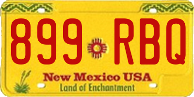 NM license plate 899RBQ