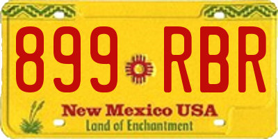 NM license plate 899RBR