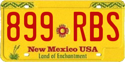 NM license plate 899RBS