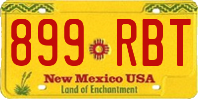 NM license plate 899RBT