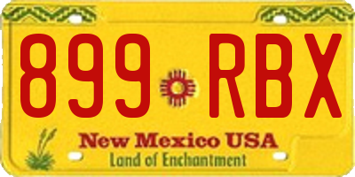 NM license plate 899RBX