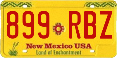 NM license plate 899RBZ