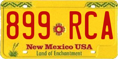 NM license plate 899RCA