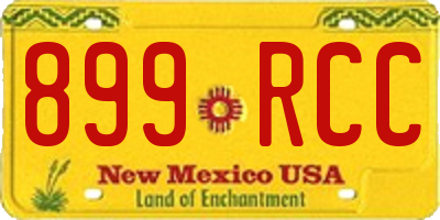 NM license plate 899RCC