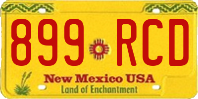 NM license plate 899RCD