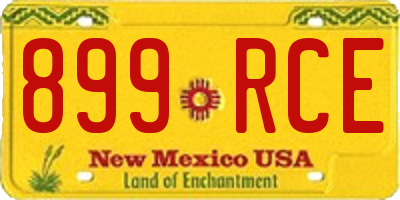 NM license plate 899RCE