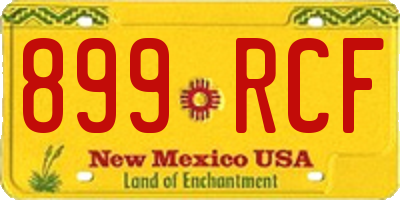 NM license plate 899RCF