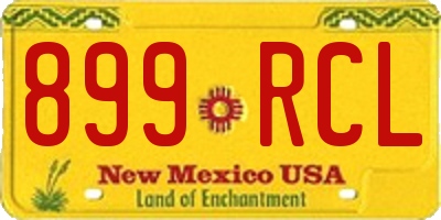 NM license plate 899RCL