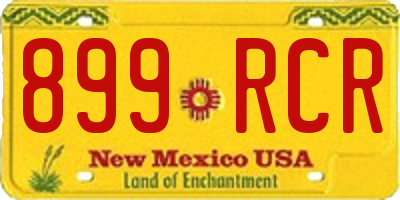 NM license plate 899RCR