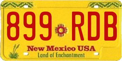NM license plate 899RDB