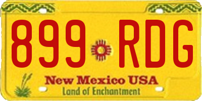 NM license plate 899RDG
