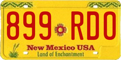 NM license plate 899RDO