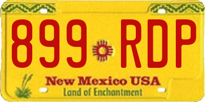 NM license plate 899RDP