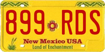 NM license plate 899RDS