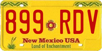 NM license plate 899RDV