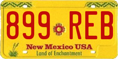 NM license plate 899REB