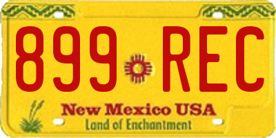NM license plate 899REC