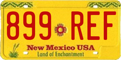 NM license plate 899REF