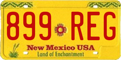 NM license plate 899REG