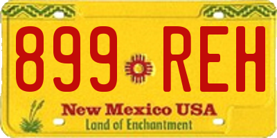 NM license plate 899REH