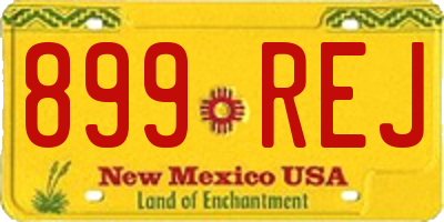NM license plate 899REJ