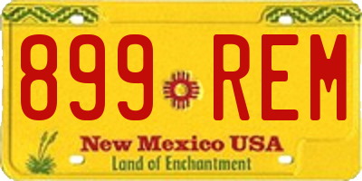 NM license plate 899REM