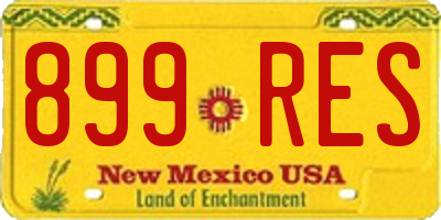 NM license plate 899RES