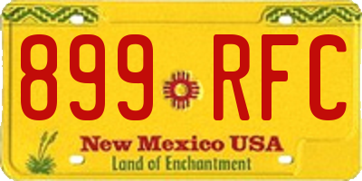 NM license plate 899RFC