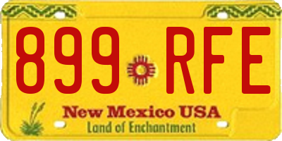 NM license plate 899RFE