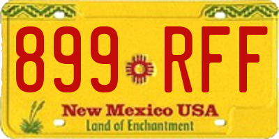 NM license plate 899RFF