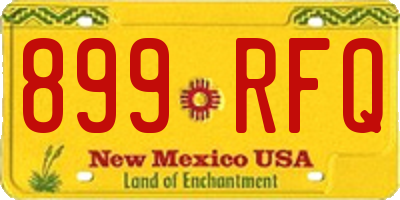 NM license plate 899RFQ