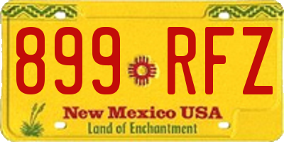 NM license plate 899RFZ