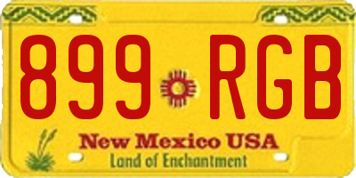 NM license plate 899RGB