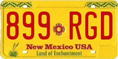 NM license plate 899RGD