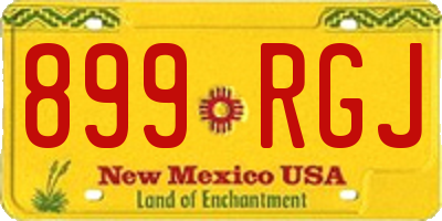 NM license plate 899RGJ
